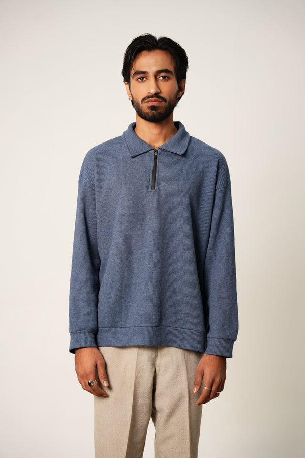 Powder Blue Quarter Zipper